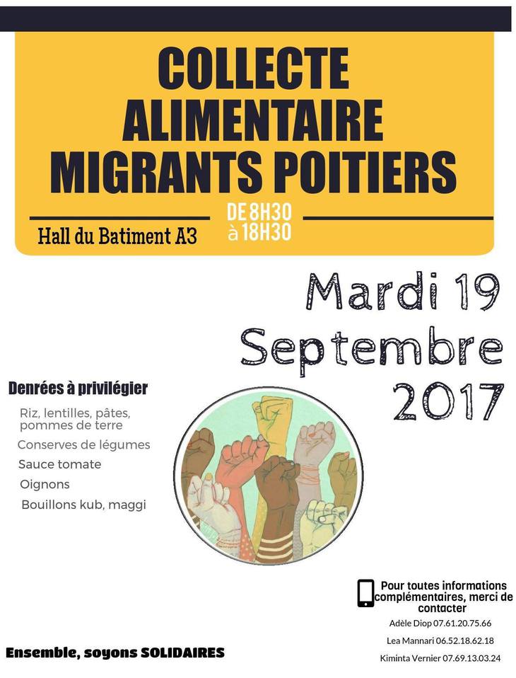 Collecte Alimentaire Migrants Poitiers