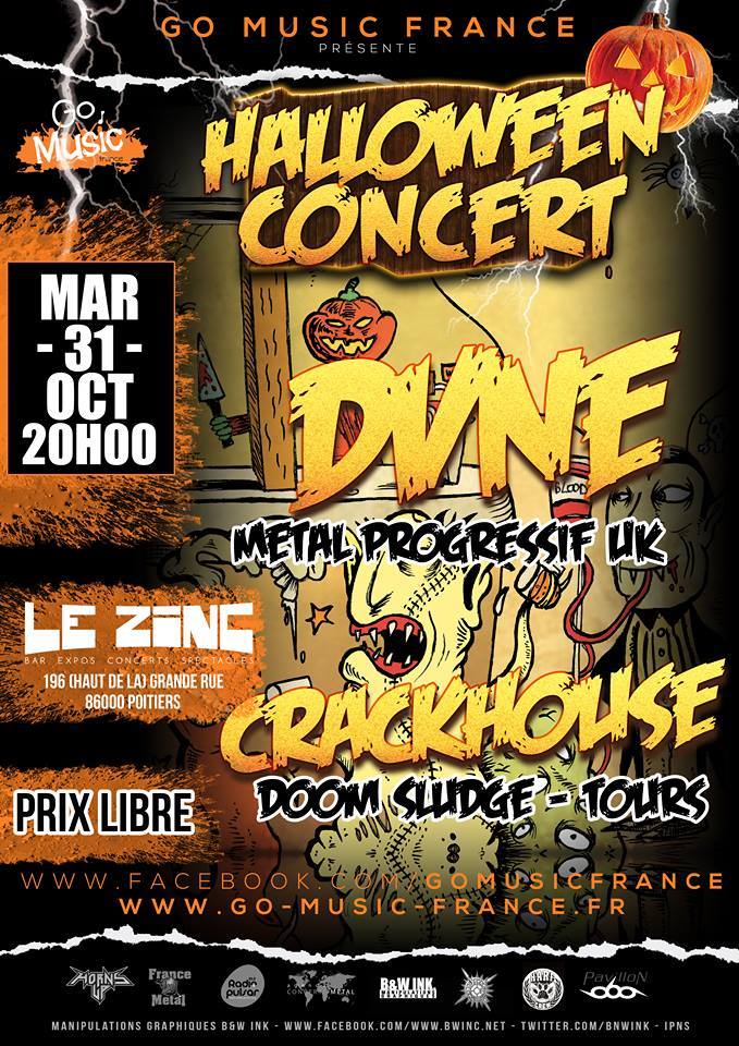 Concert Halloween : Dvne + Crackhouse