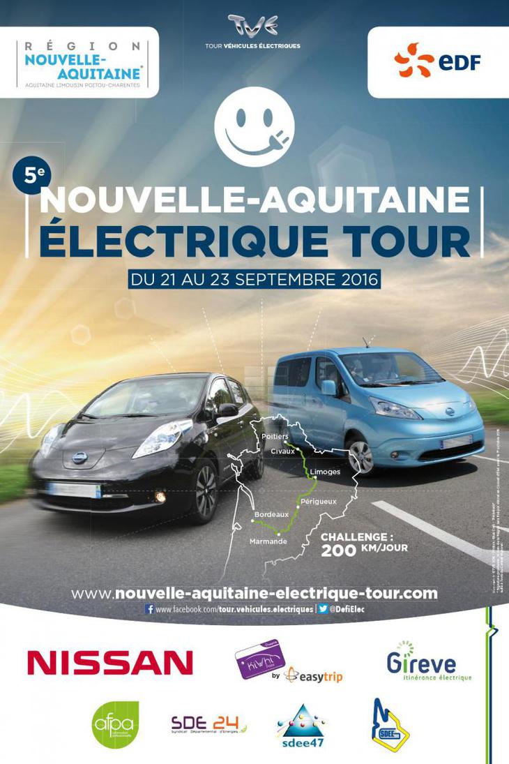 Départ du Nouvelle Aquitaine Electrique Tour
