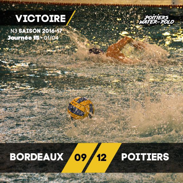 Poitiers s'impose au terme d'un match serré à Bordeaux 09-12 ! 