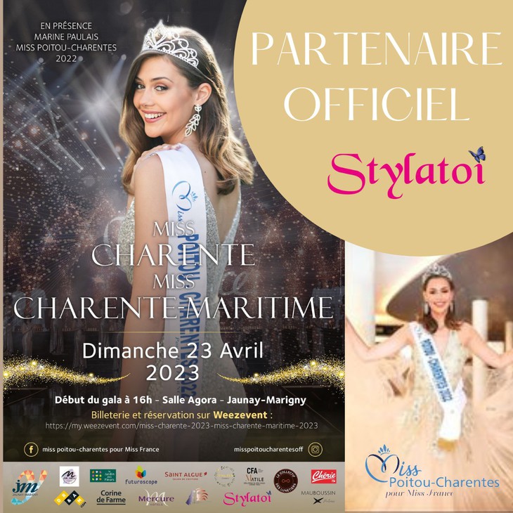 Partenaire des élections Miss Charente et Charente-Maritime